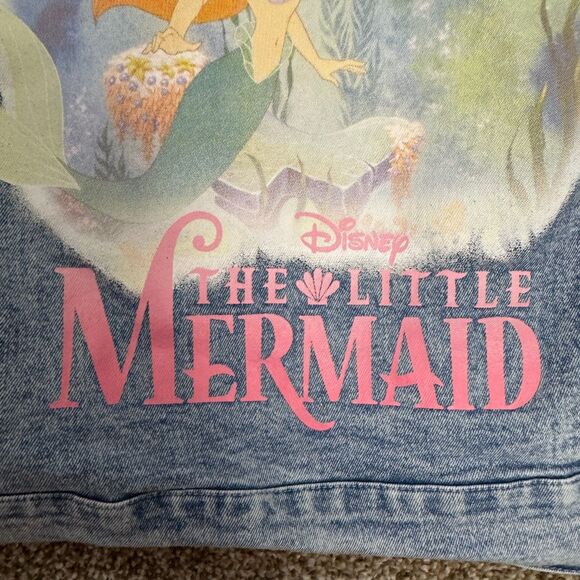 Disney Princess Jean‎ Jacket Girls Large Blue The Little Mermaid Button Up Denim - Picture 5 of 9